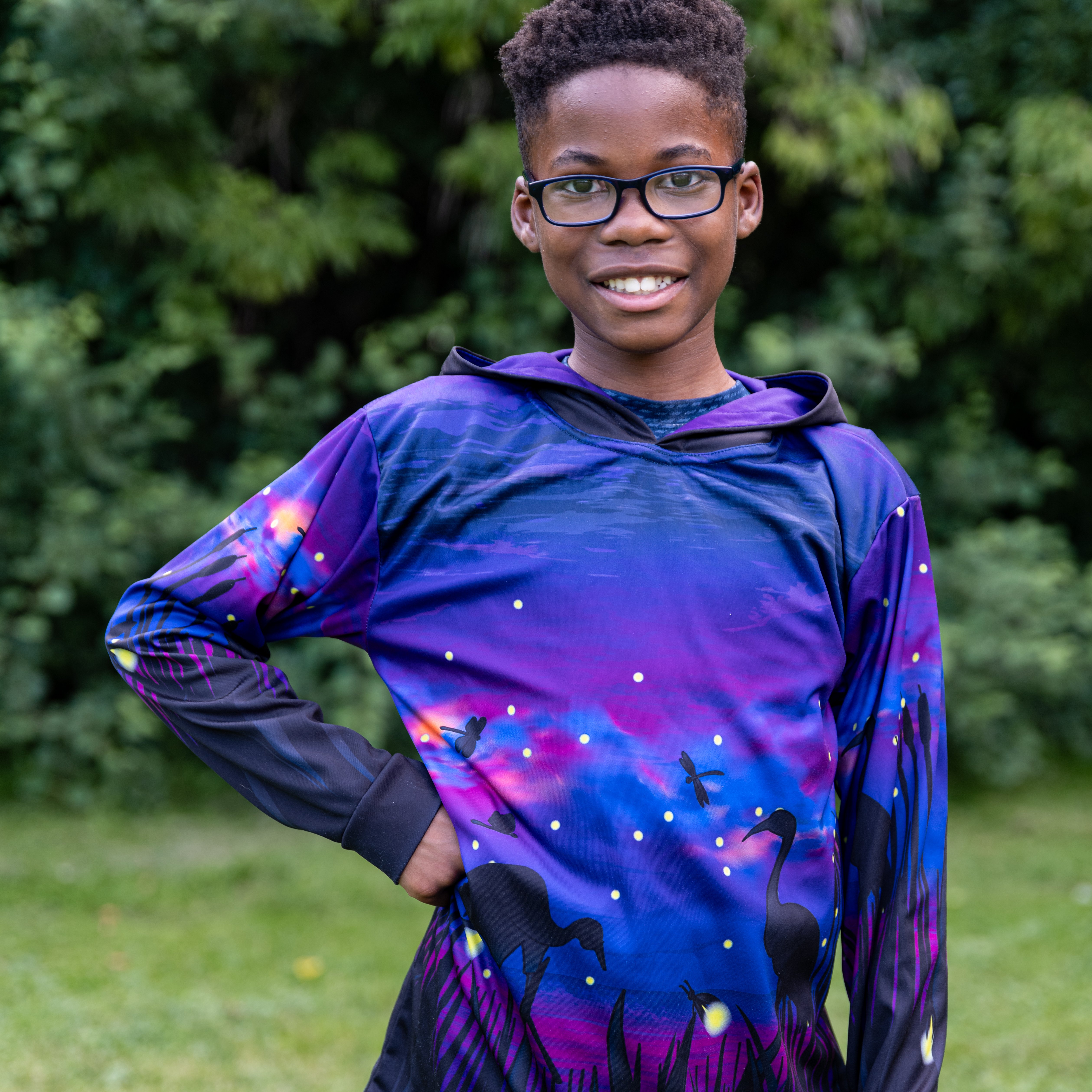 Firefly Kids long sleeve hooded shirt