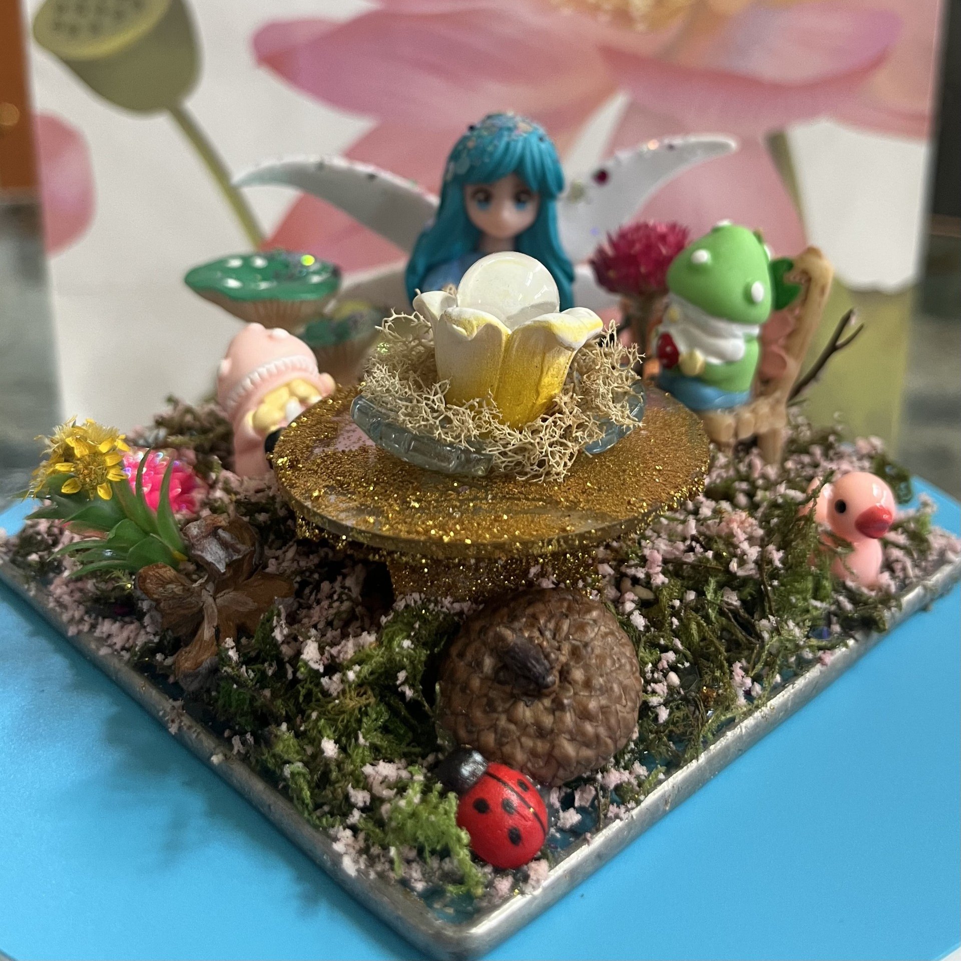 Fairy Garden Diorama: Repurposed Coaster
