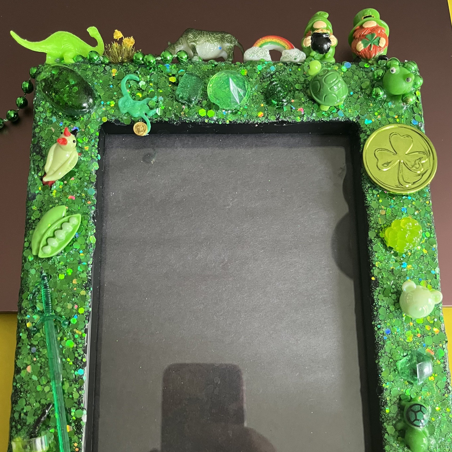 Repurposed frame celebrating St. Patrick’s day